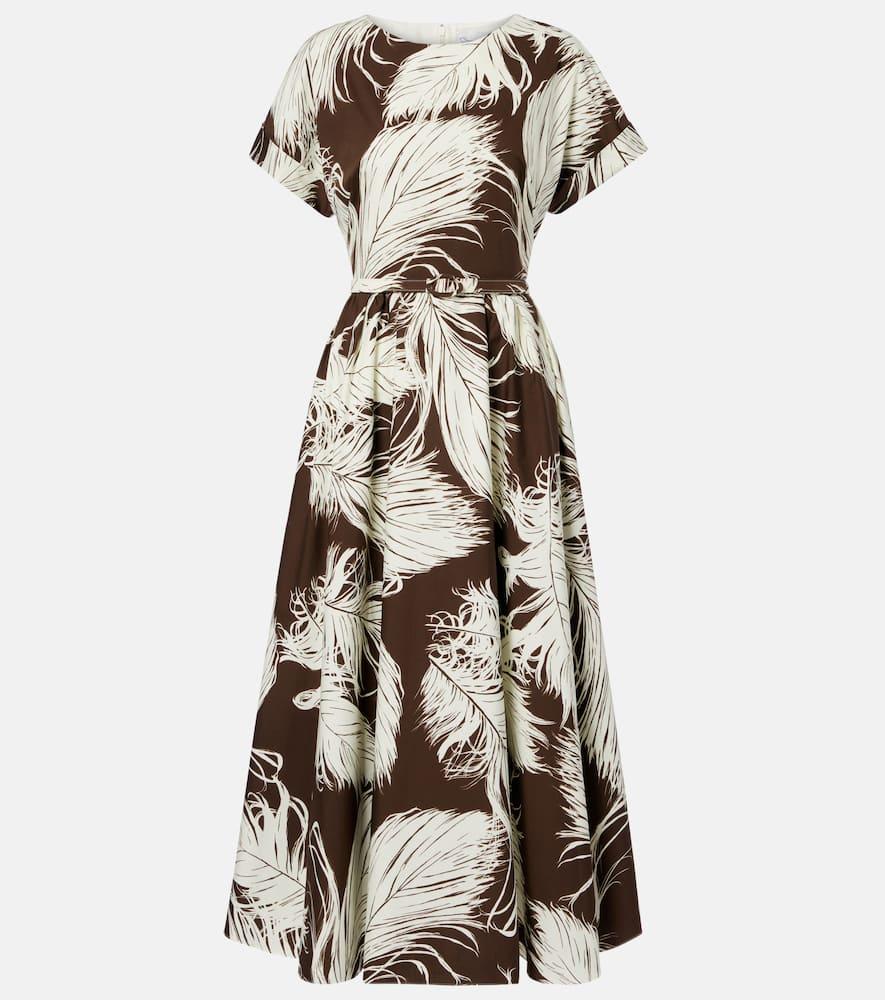 oscar de la renta printed cotton