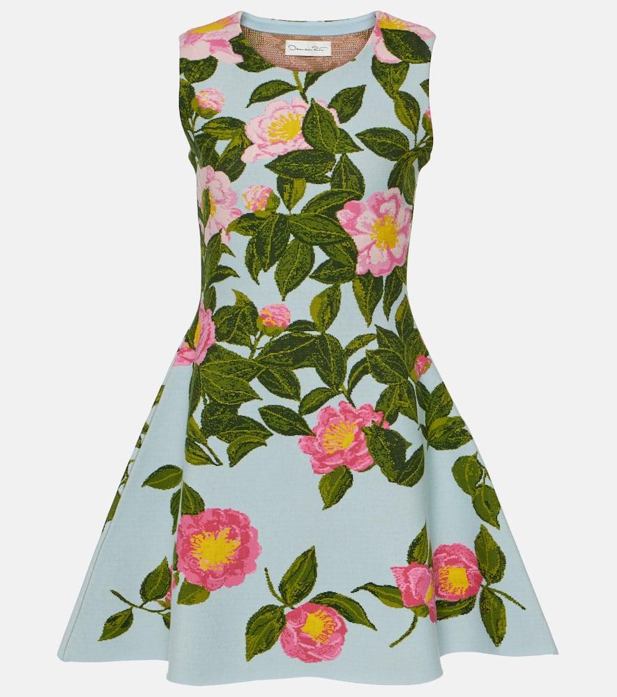 oscar de la renta printed minidress