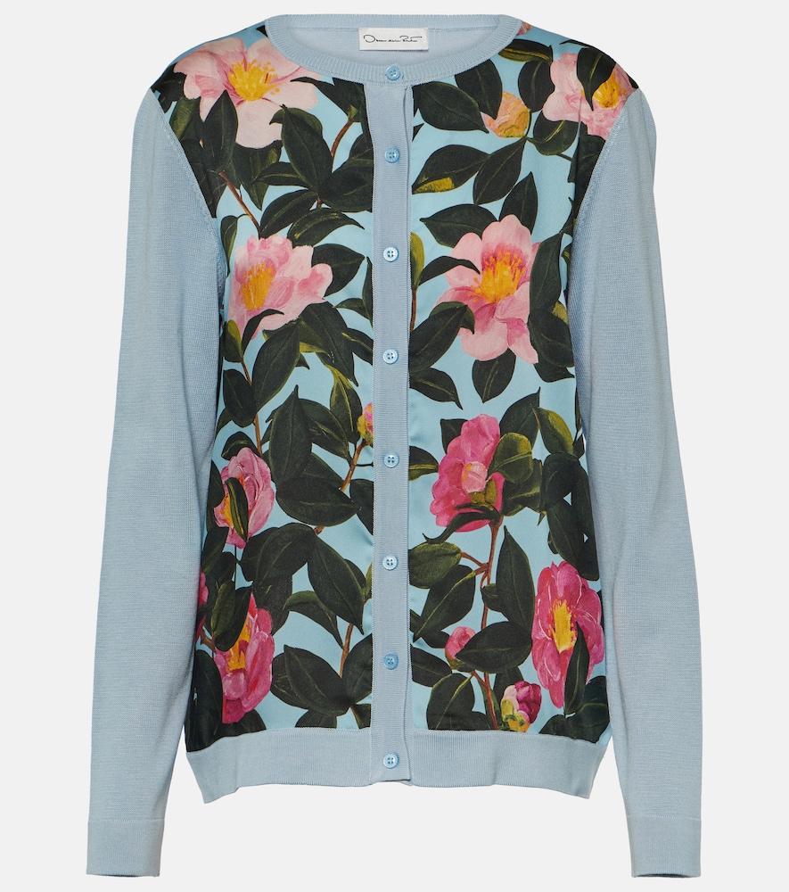 oscar de la renta printed silk