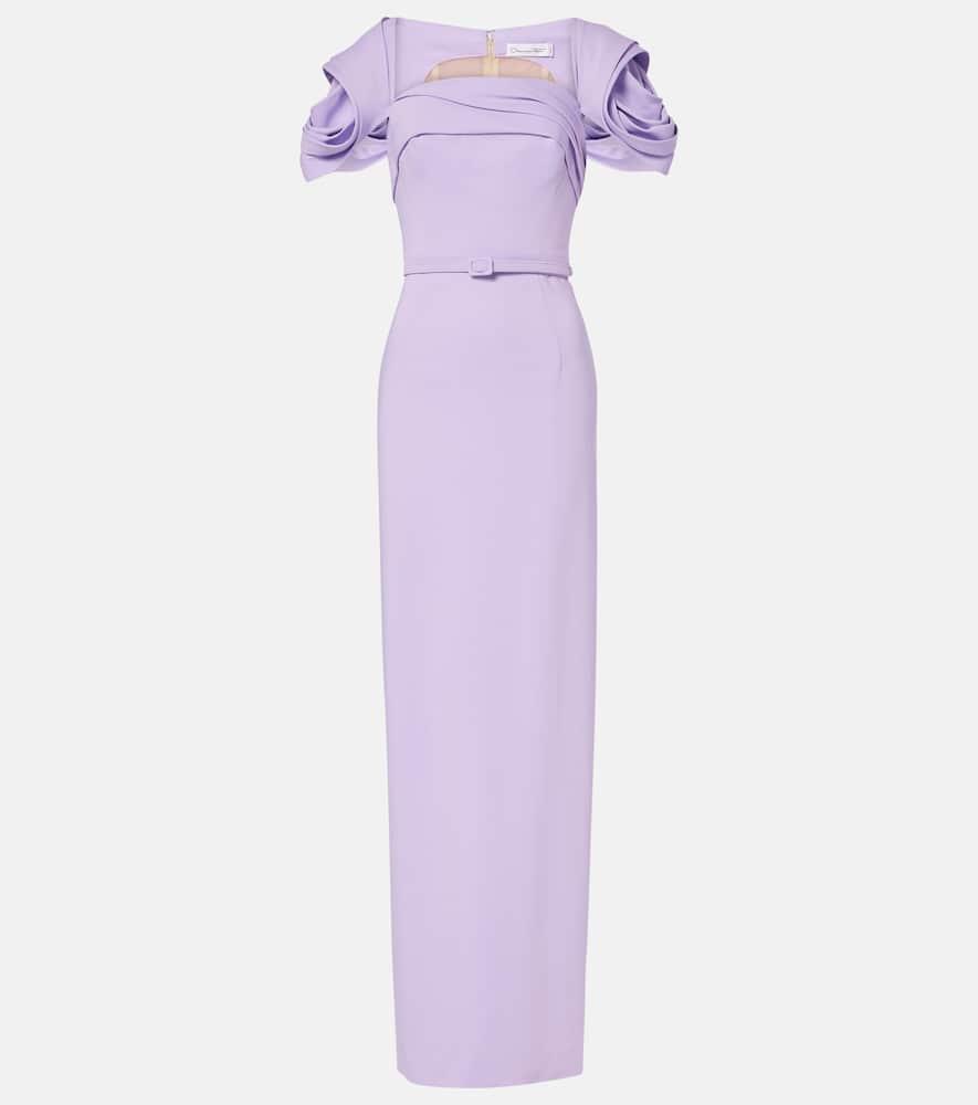 oscar de la renta rosette gown