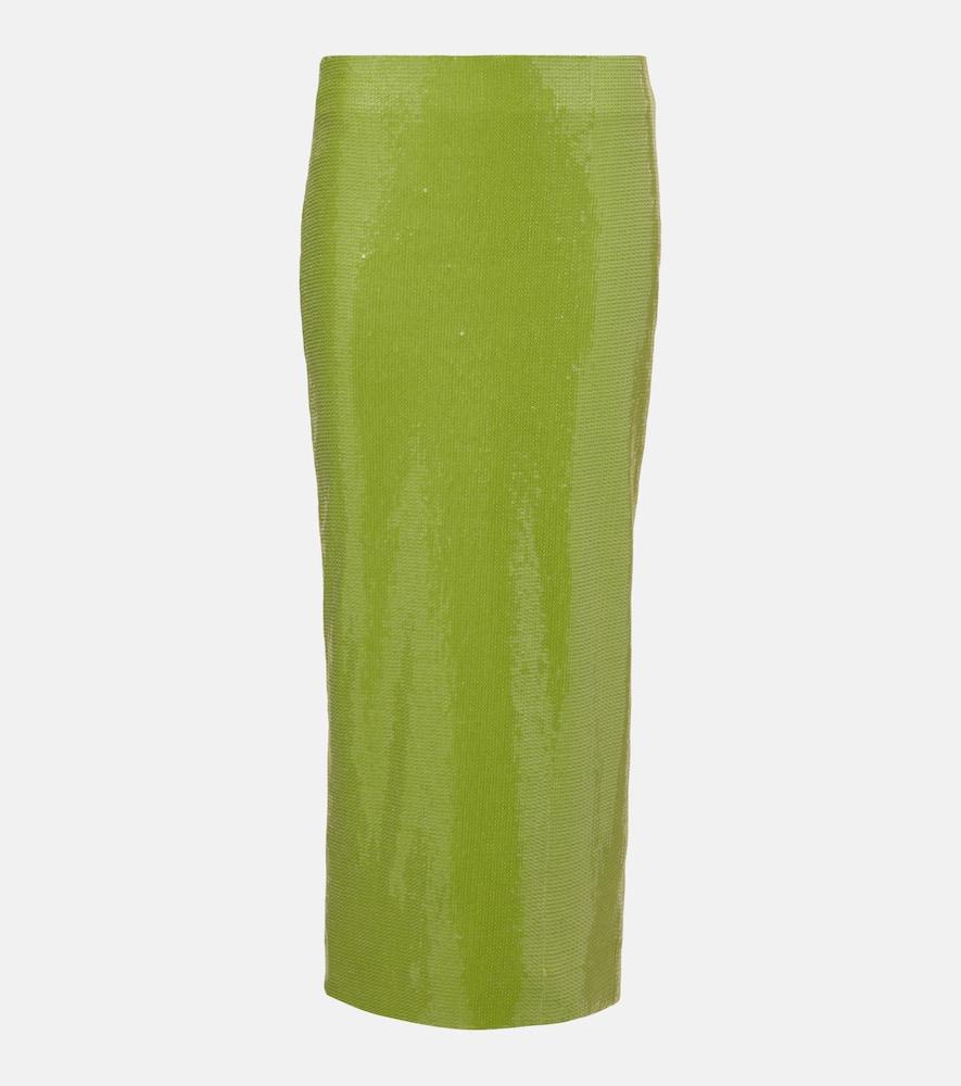 oscar de la renta sequined pencil skirt