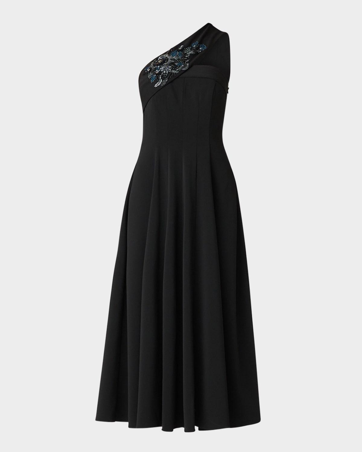 oscar one-shoulder embellished maxi dress
