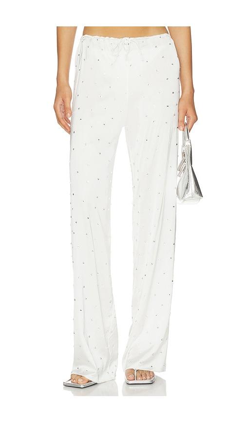 oseree bridal o gem pants in white.