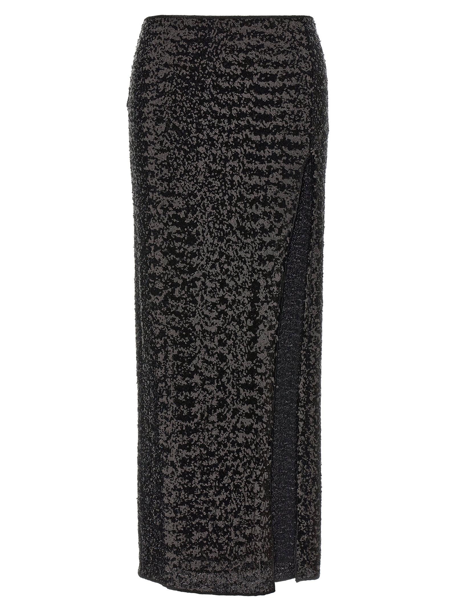 oseree paillettes long skirt