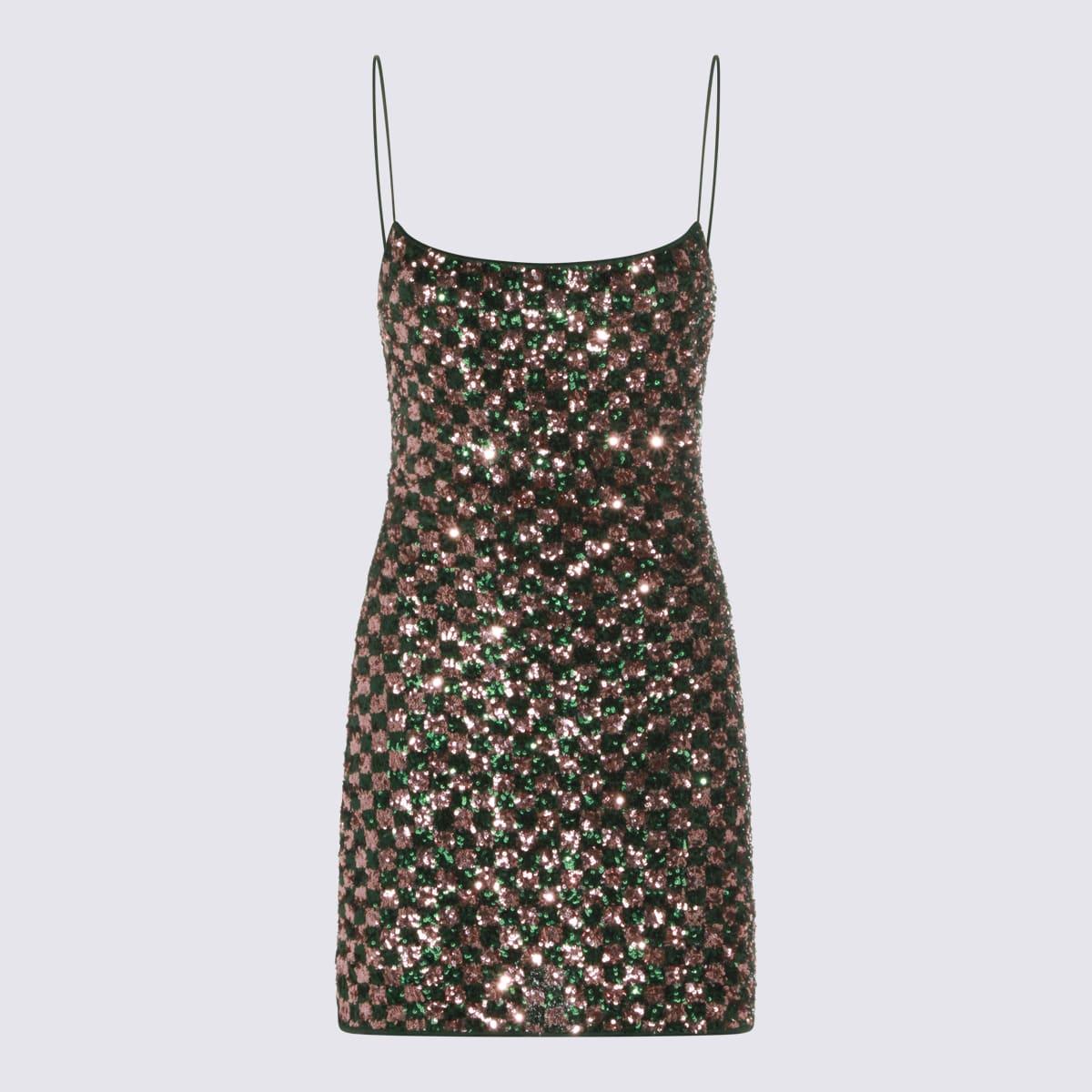 oseree pink and green dress