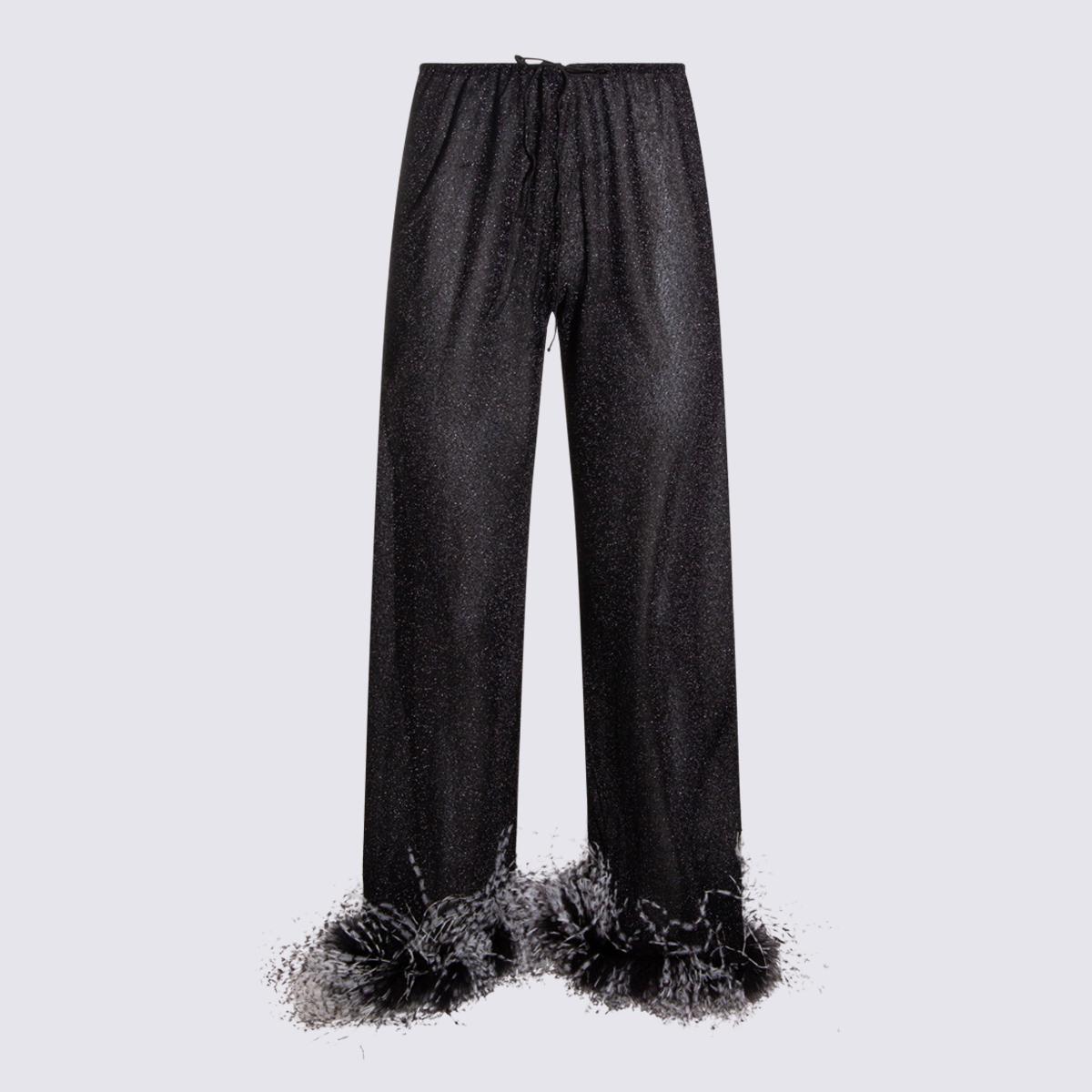 oseree trousers black pa metallic - women
