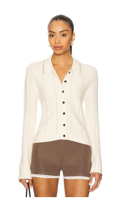 osis studio cardigan in cream.