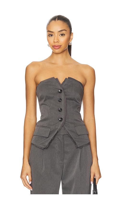 osis studio faith top in grey.