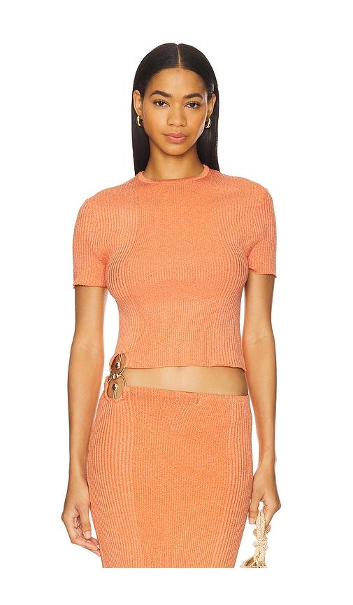 osis studio kelly top in orange.