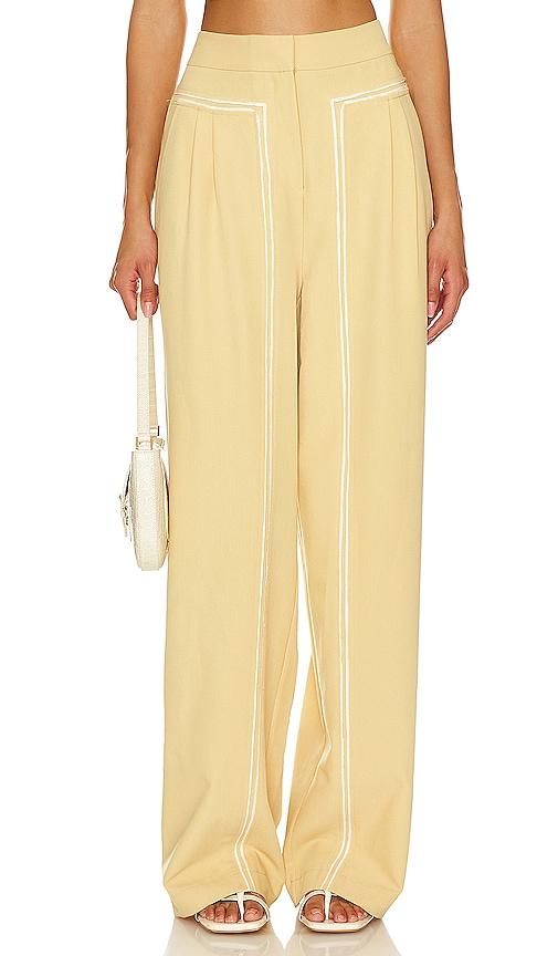 osis studio tracey pant in yellow.