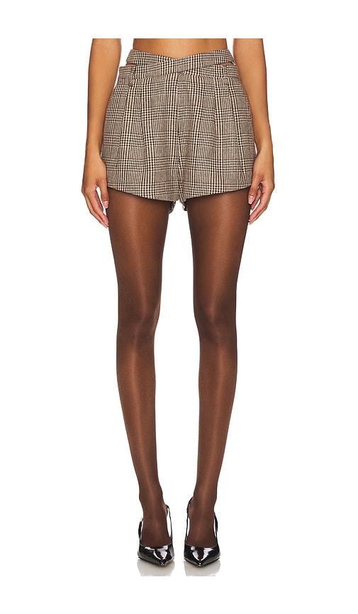 osis studio x revolve nara shorts in brown.