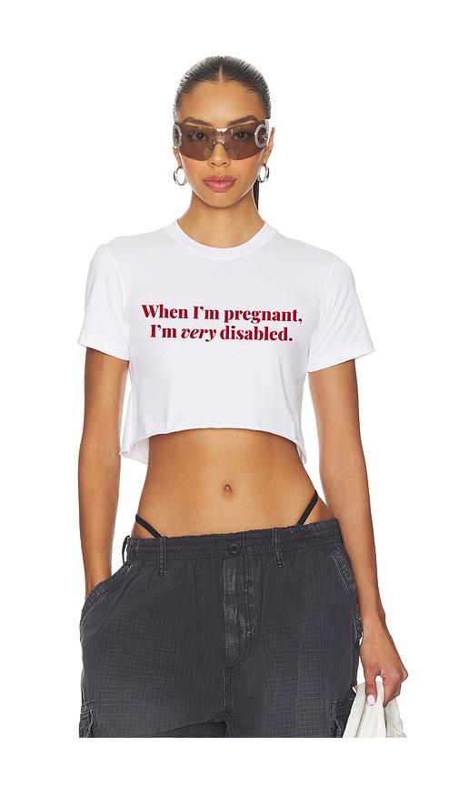 other her cardi b crop tee in white in white.