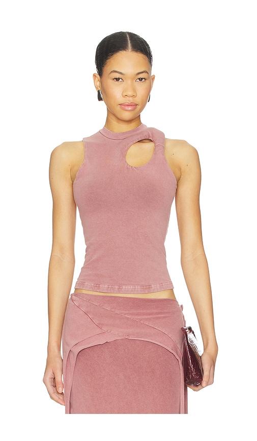 ottolinger donut exo tank in mauve in mauve.