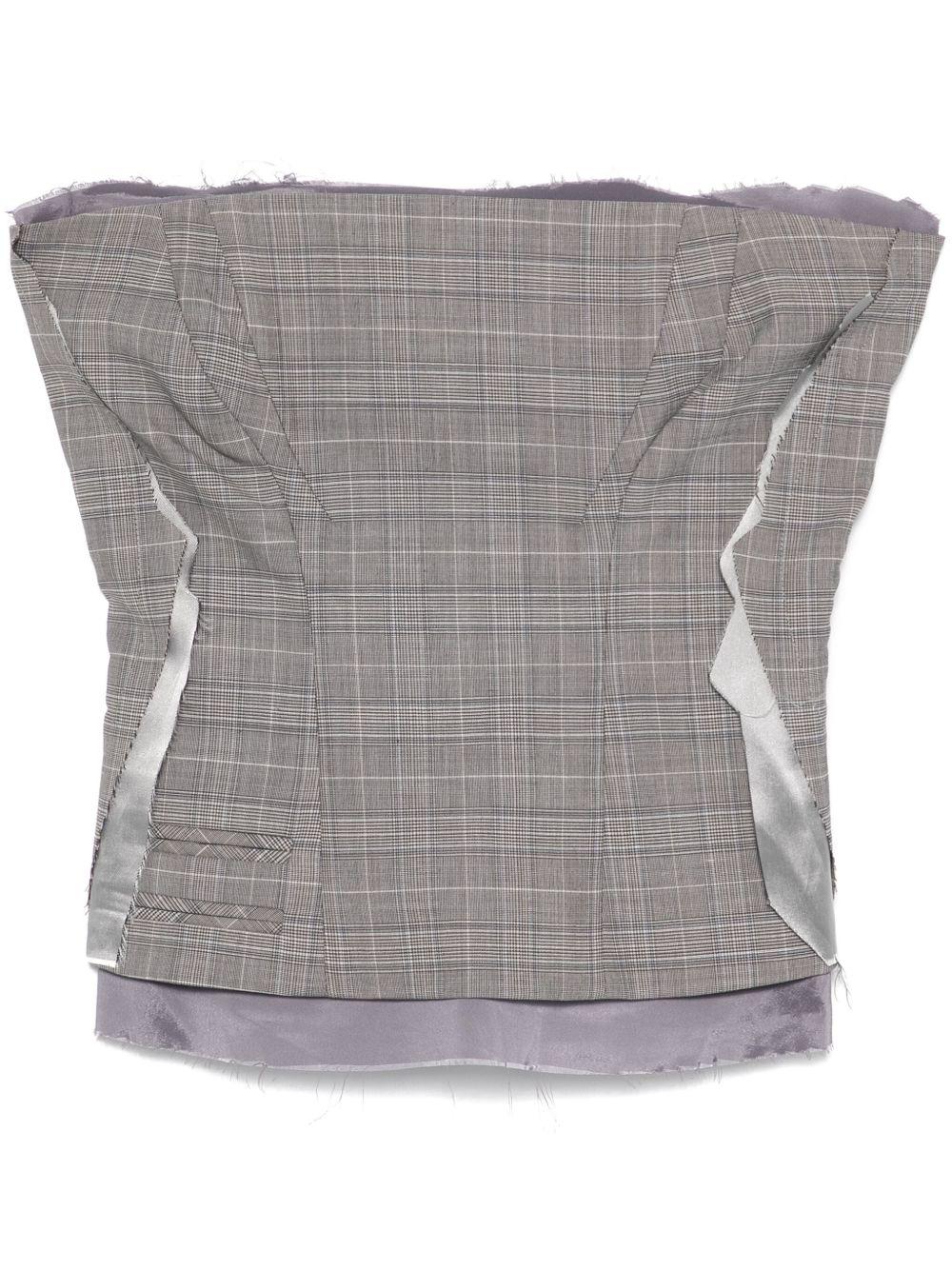 ottolinger top grey polyester wool elastane - women