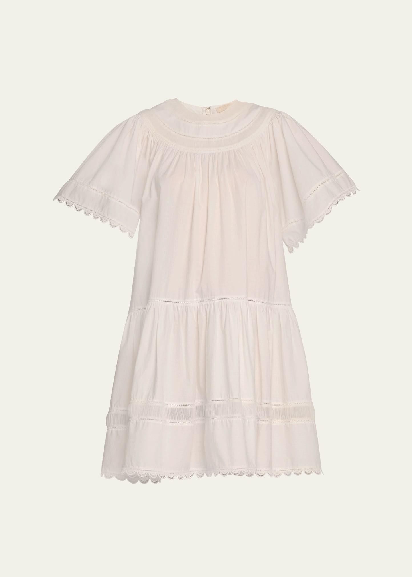 oumi cotton lace mini dress