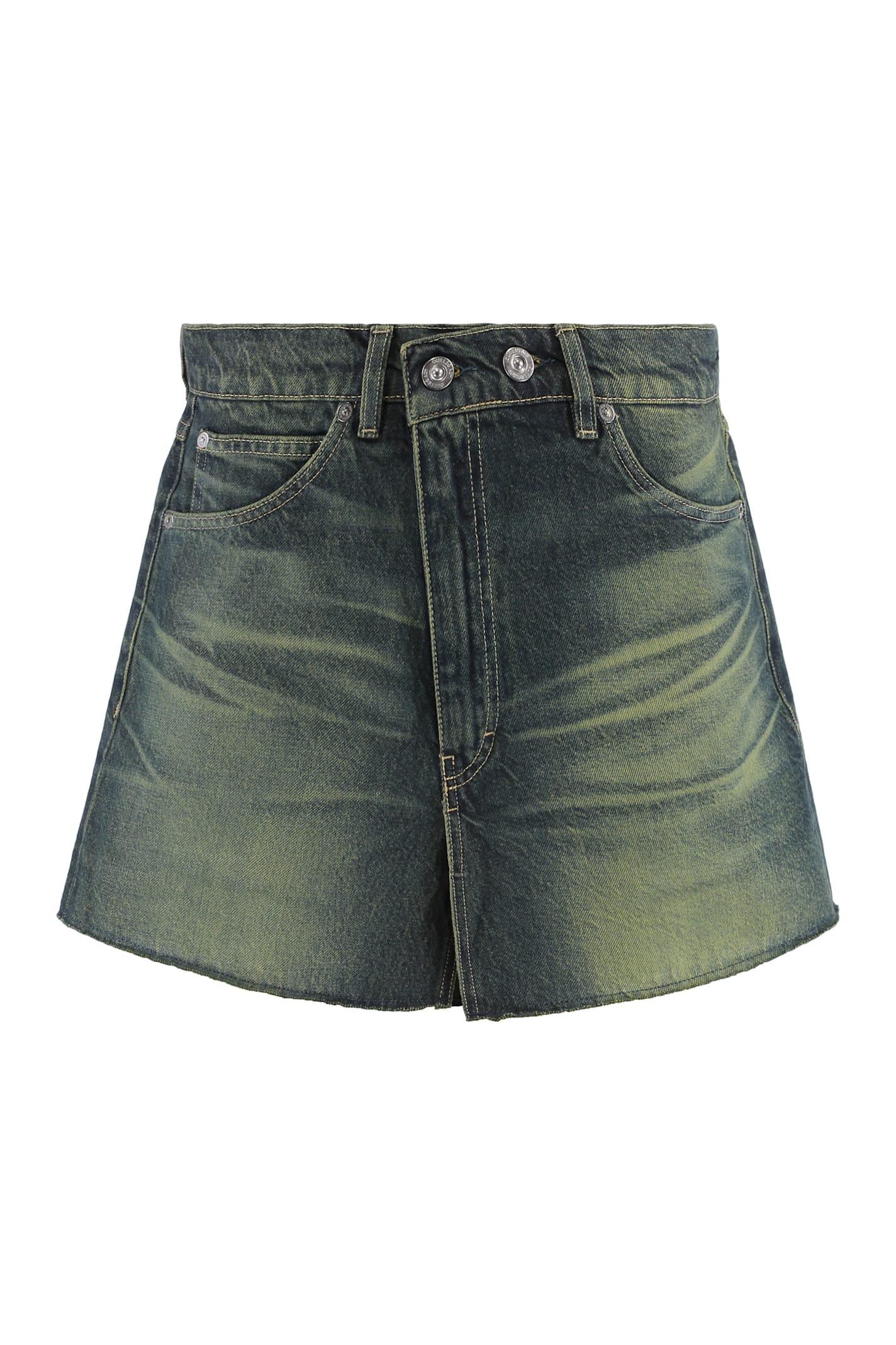 our legacy cover denim mini skirt