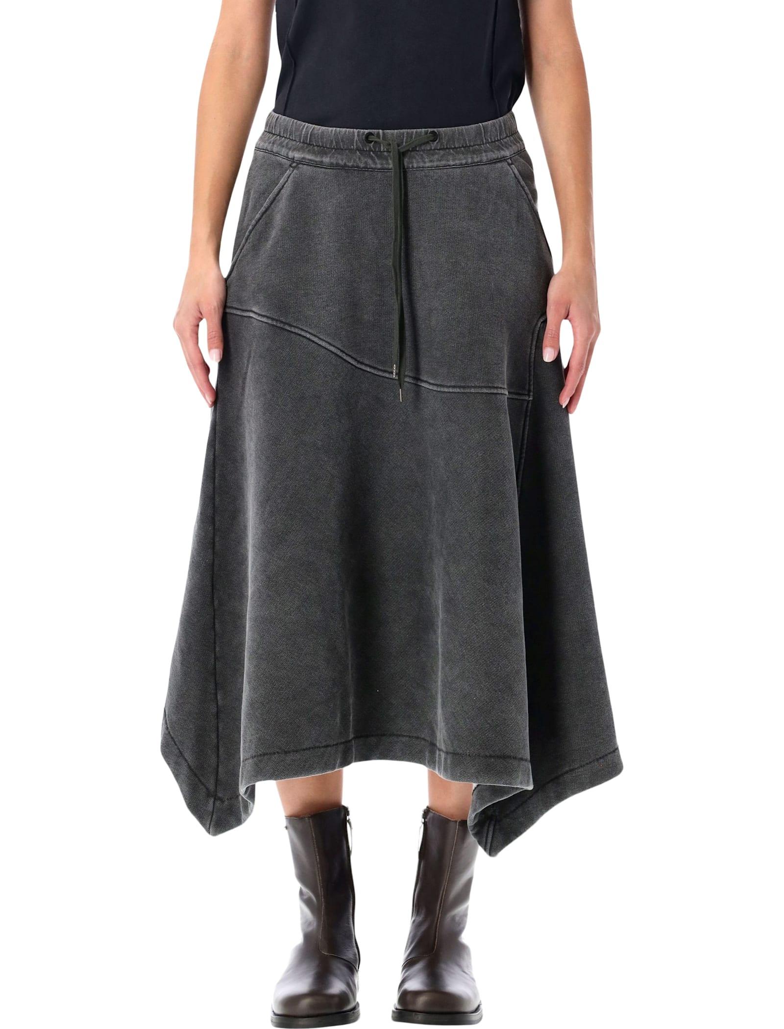 our legacy lounge cotton skirt with asymmetric hem