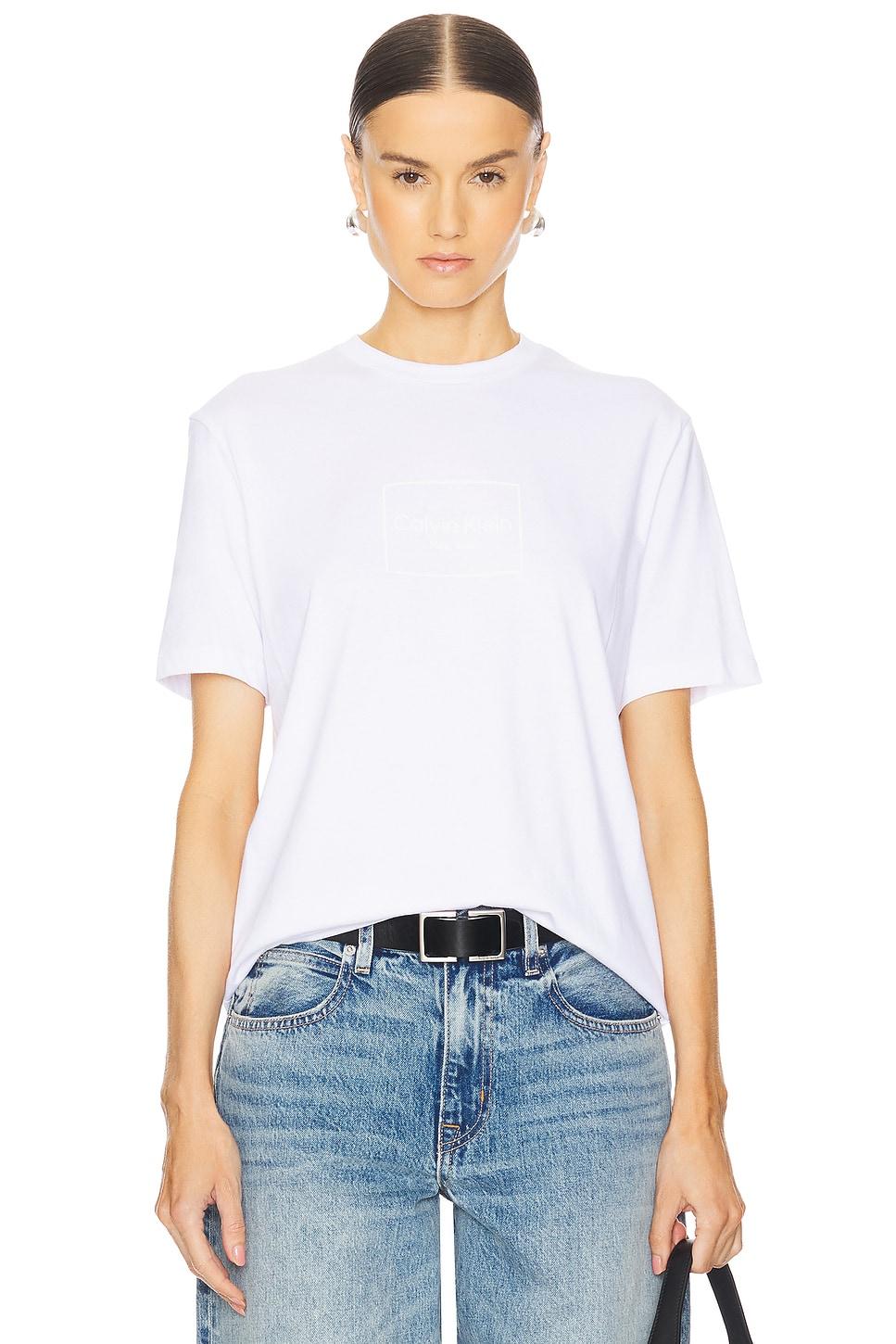 outline box logo tee
