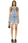 overall mini dress