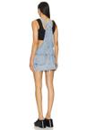 overall mini dress