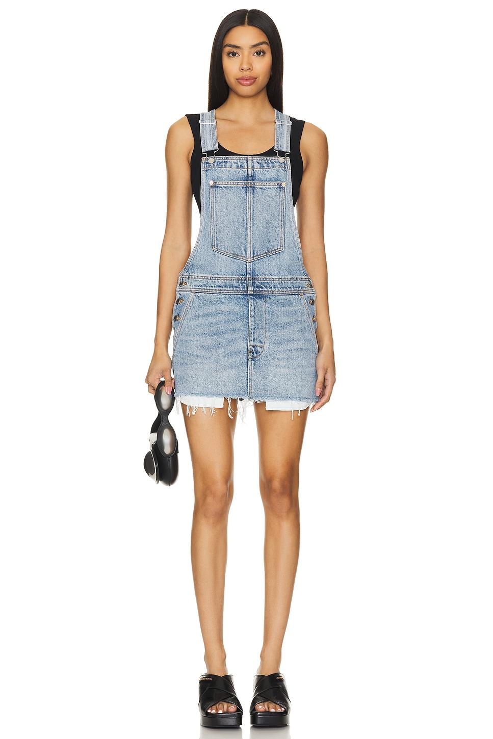 overall mini dress