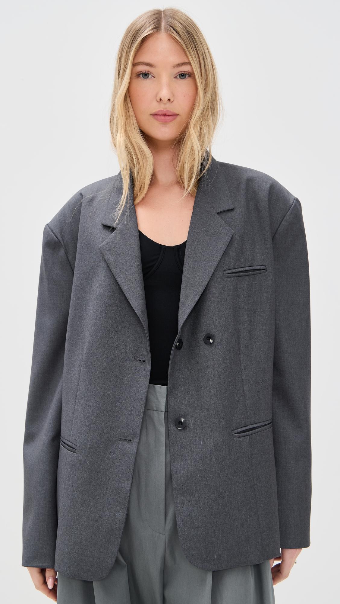 oversize charcoal blazer