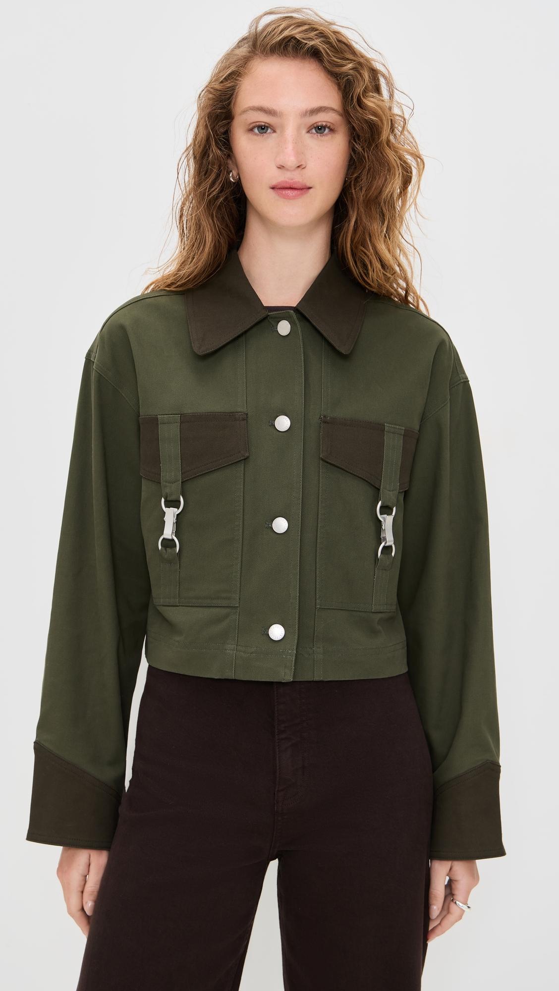 oversize crop trucker jacket