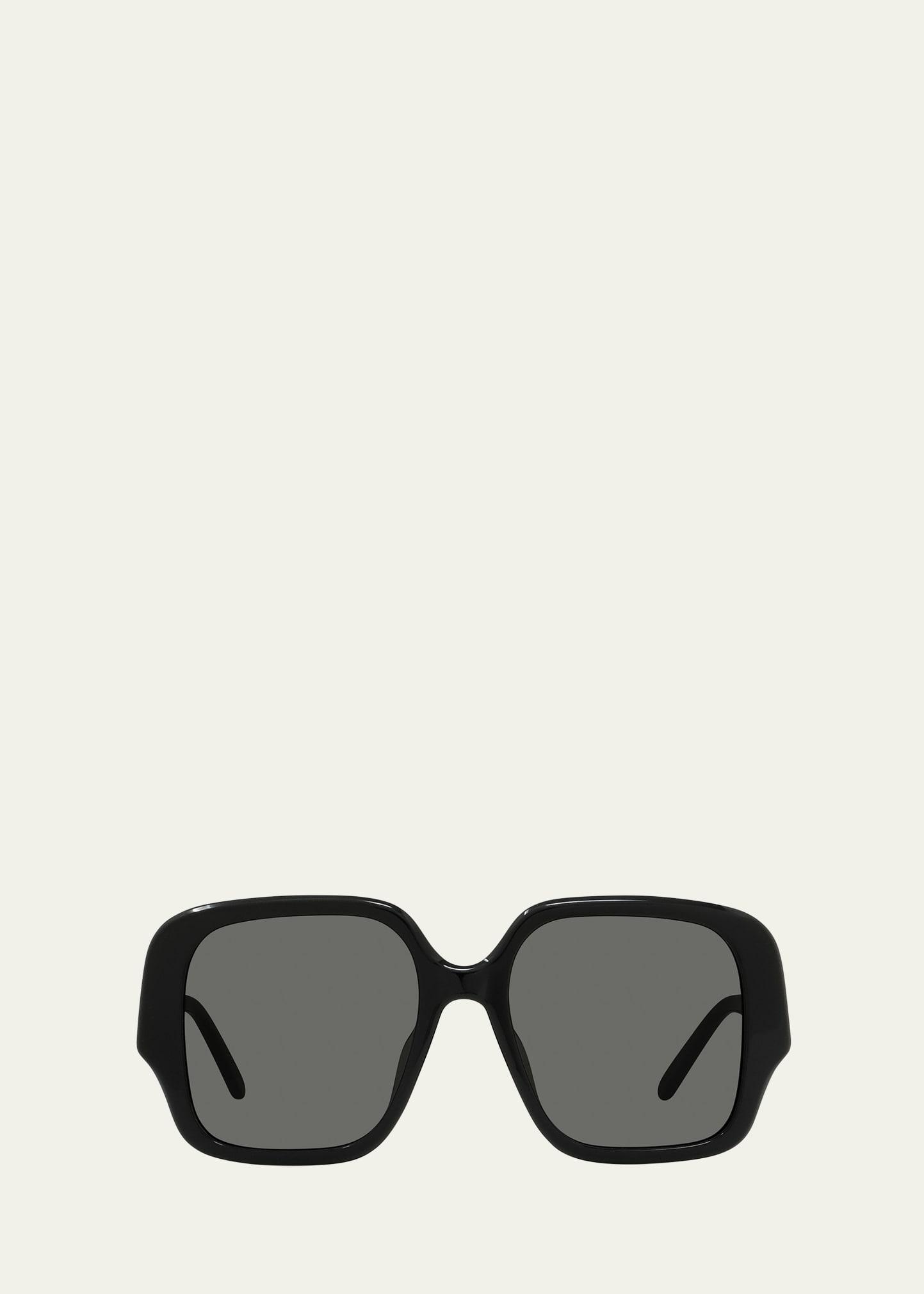 oversized acetate square sunglasses