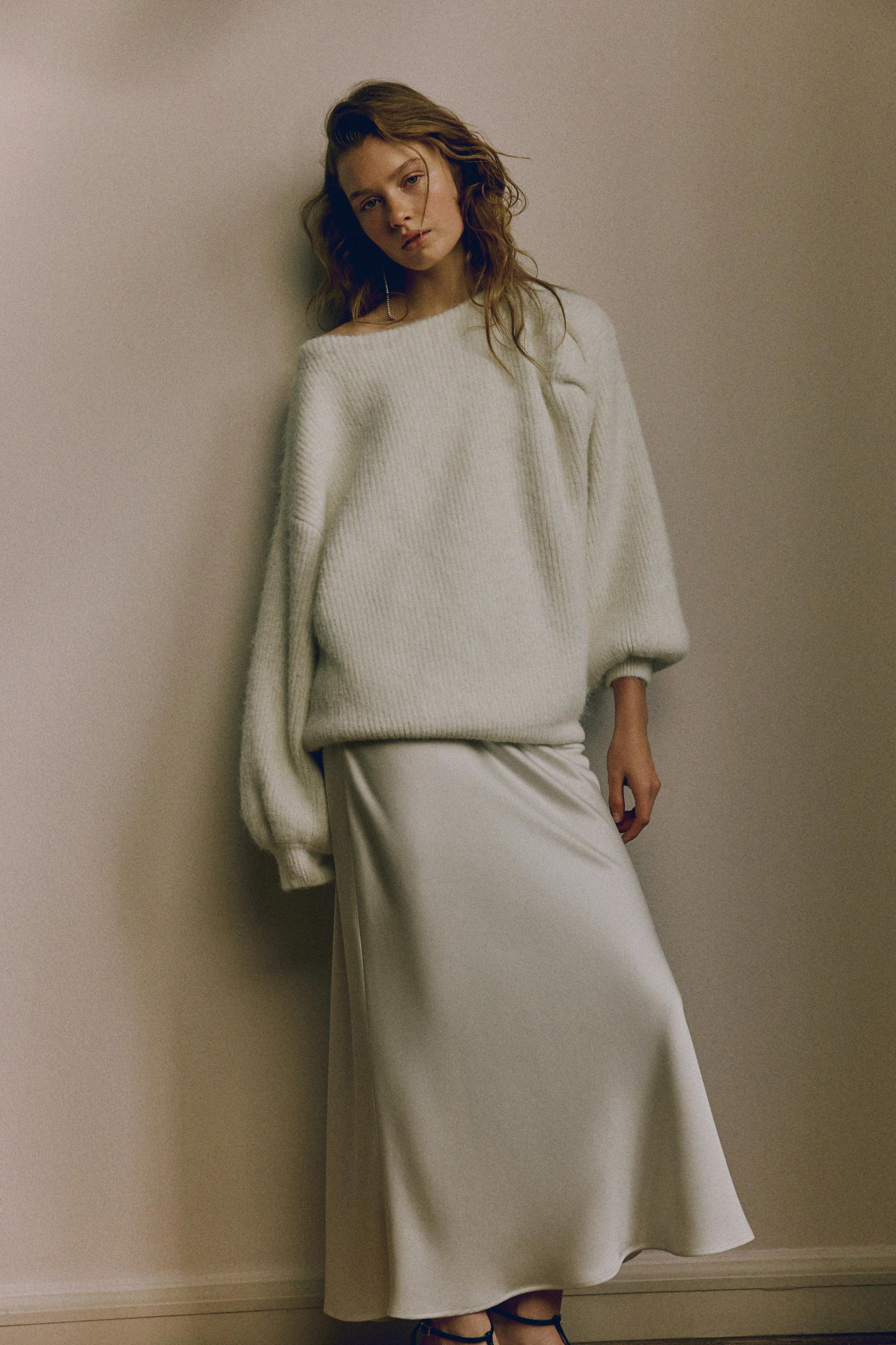 oversized boat-neck sweater