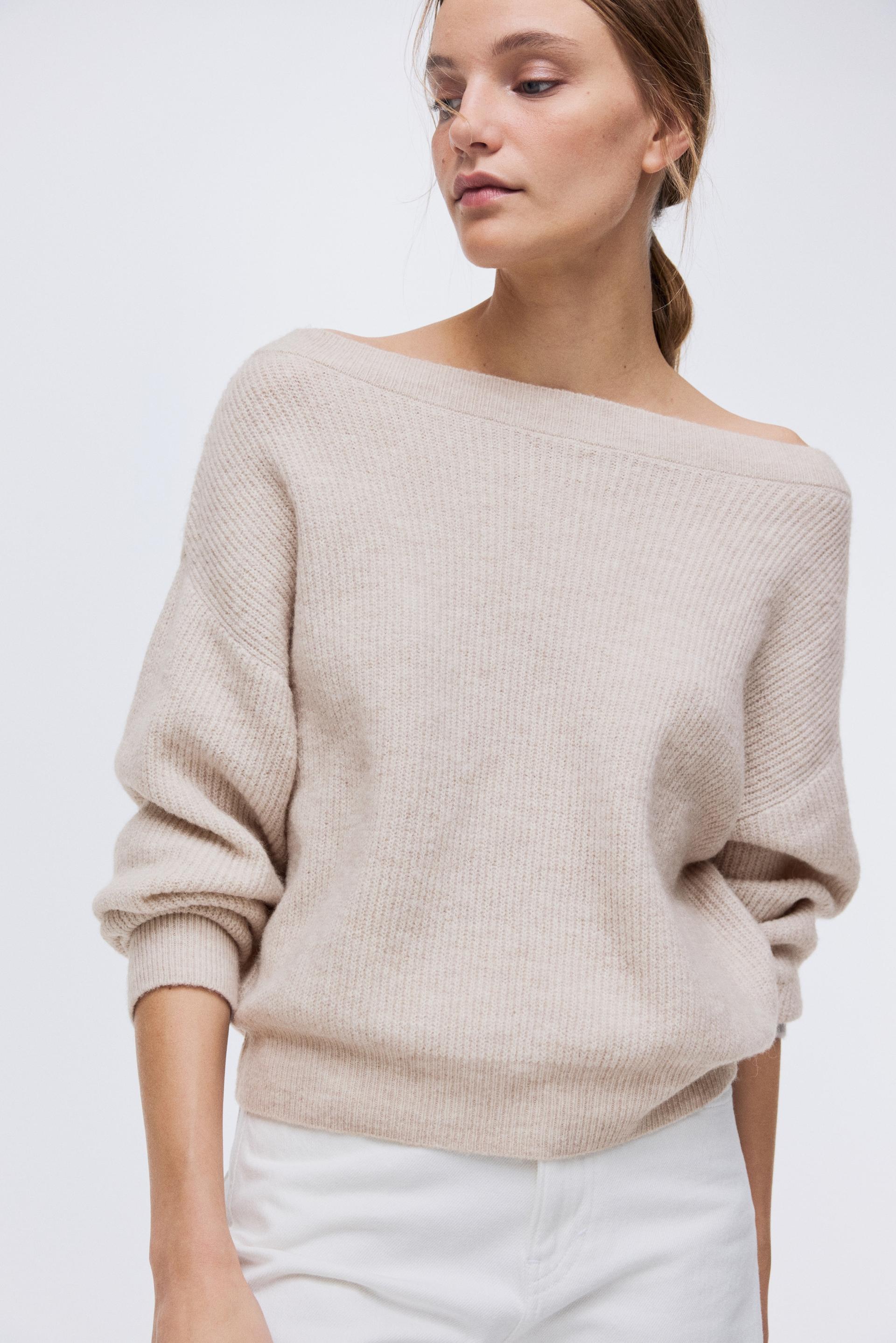 oversized boat-neck sweater