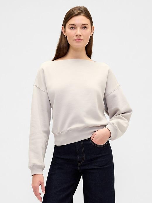 oversized boatneck sweatshirt