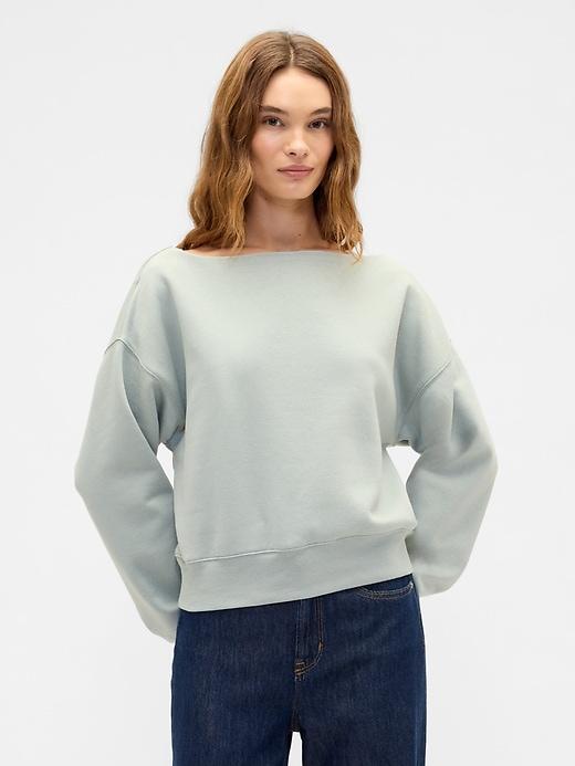oversized boatneck sweatshirt