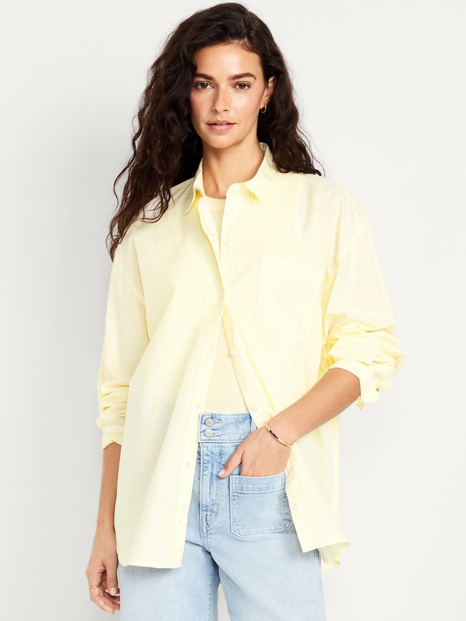 oversized button-down boyfriend shirt