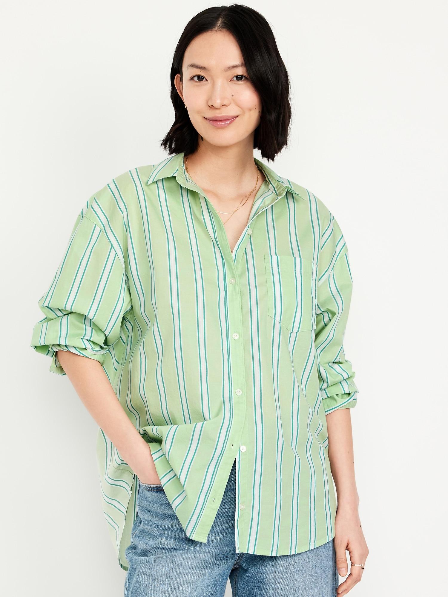 oversized button-down boyfriend shirt