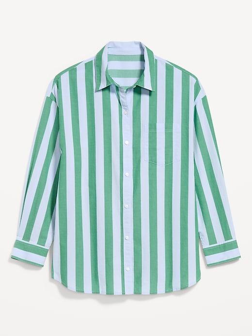 oversized button-down boyfriend shirt