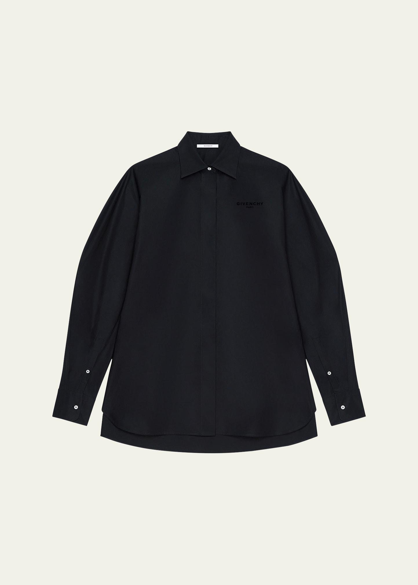 oversized button-down cocoon shirt