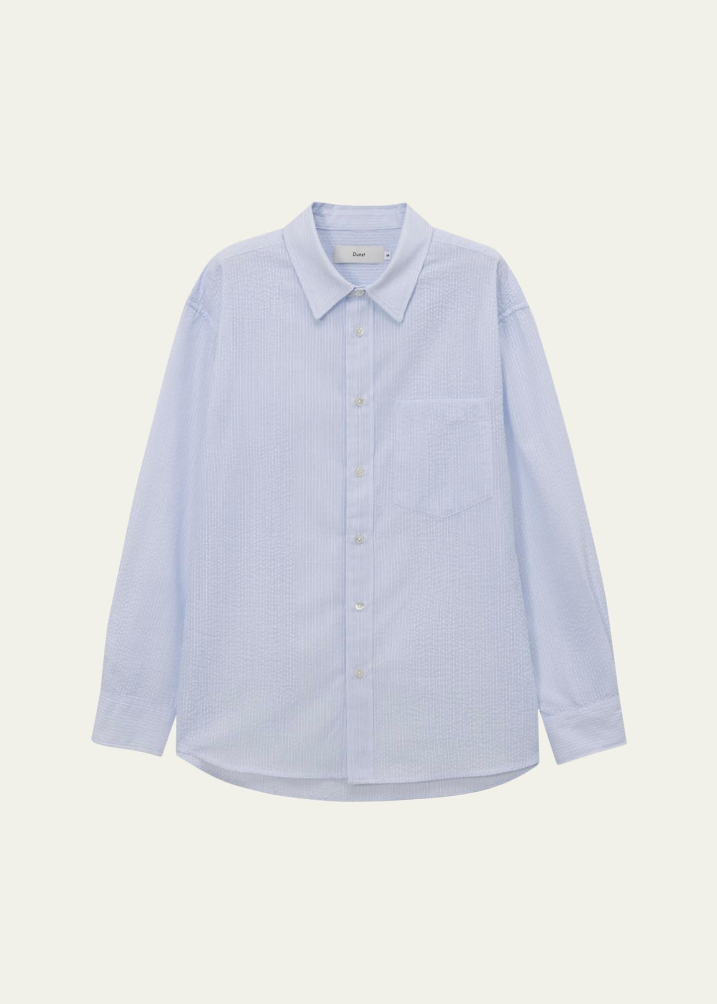 oversized button-front shirt, unisex