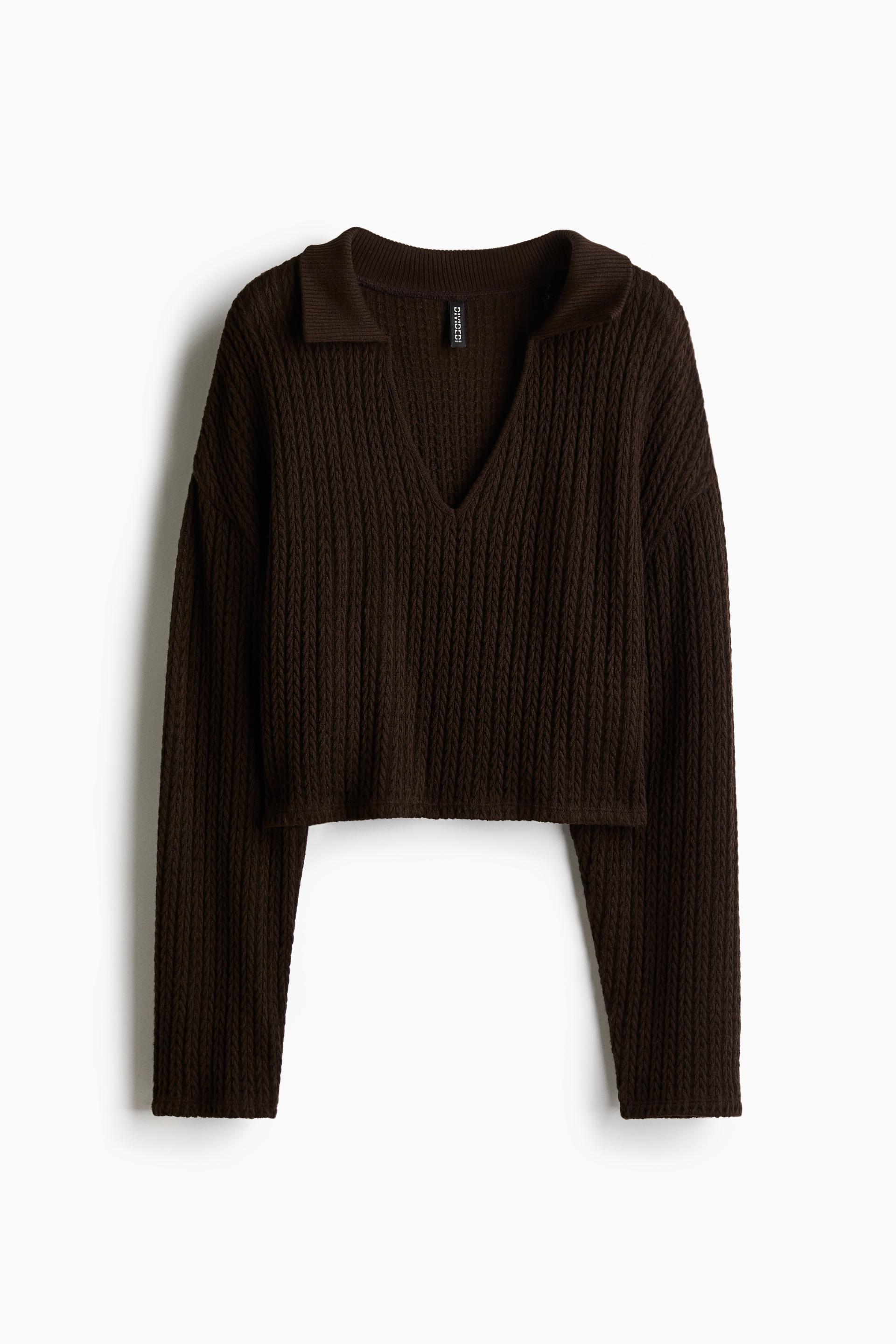 oversized cable-knit-look sweater
