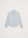 oversized chambray side-split shirt
