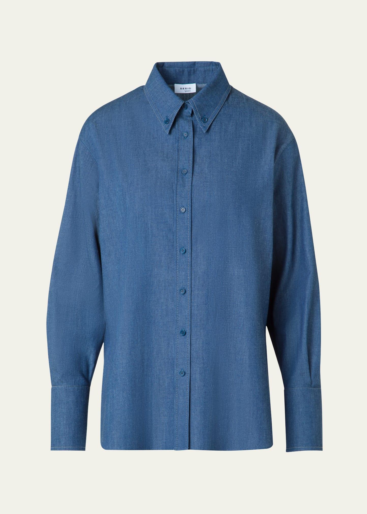 oversized cotton denim shirt