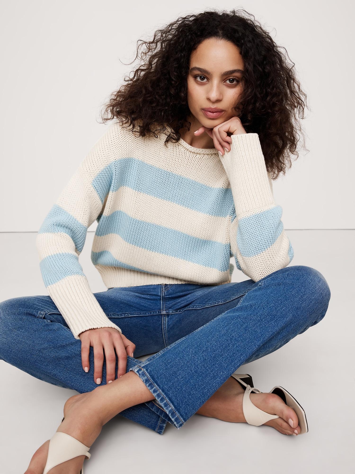 oversized cotton roll-neck sweater