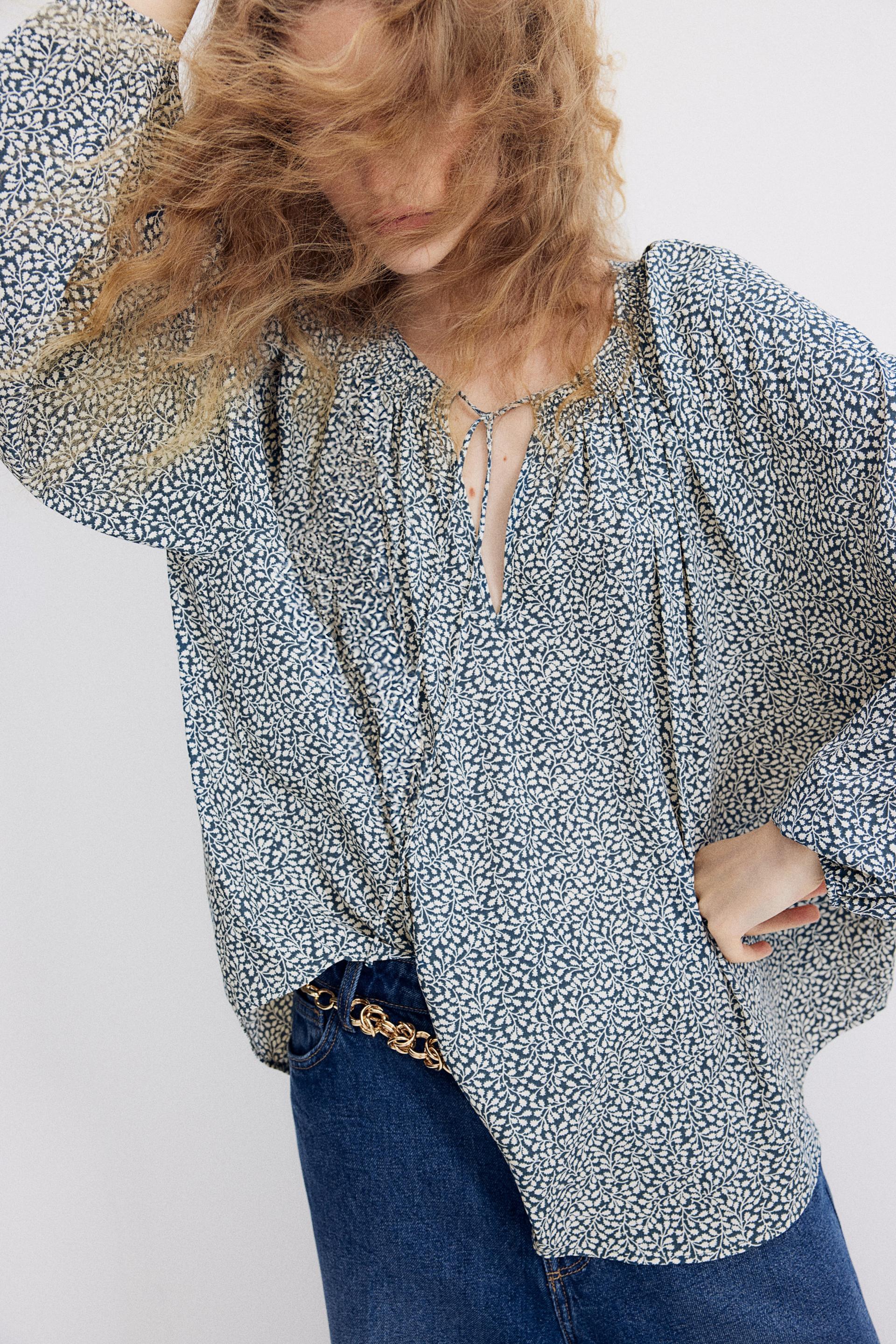 oversized crêpe blouse