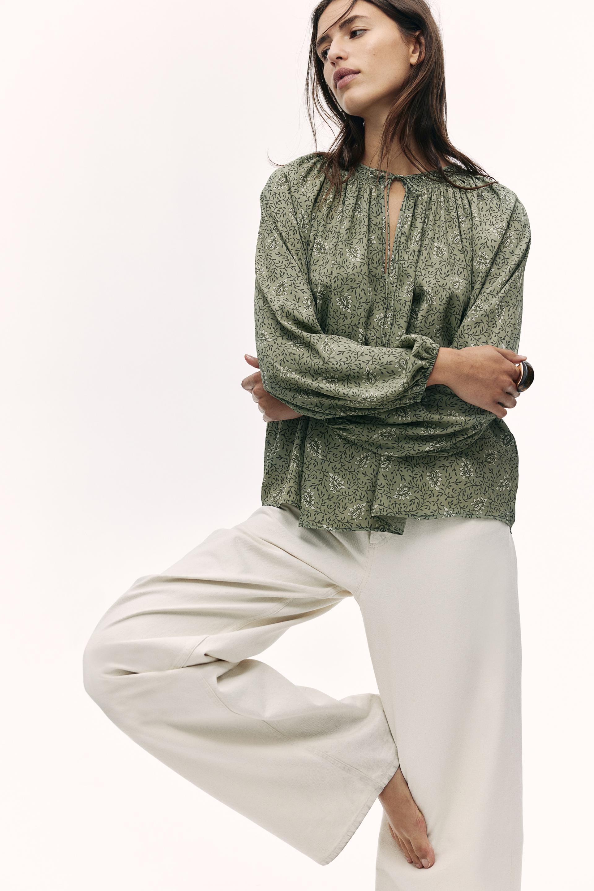 oversized crêpe blouse
