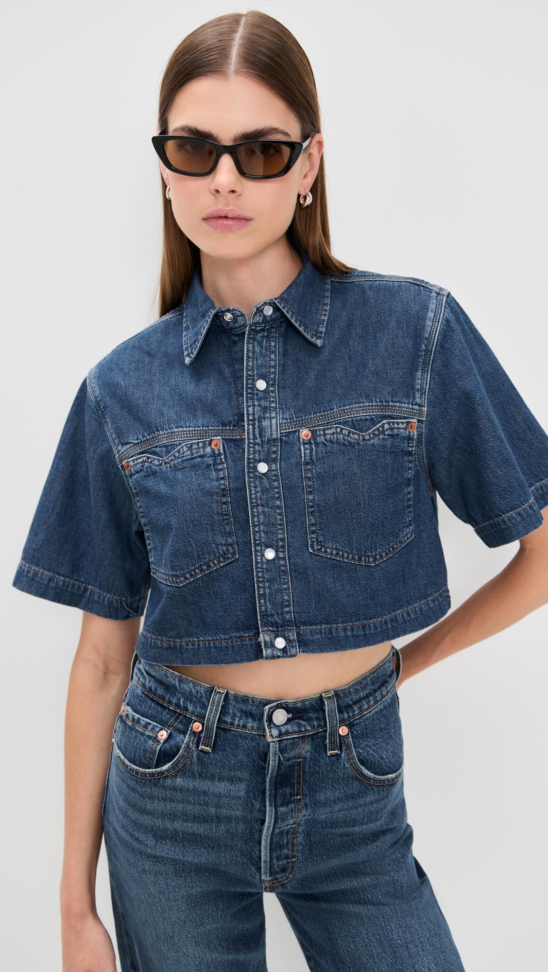 oversized crop shirt