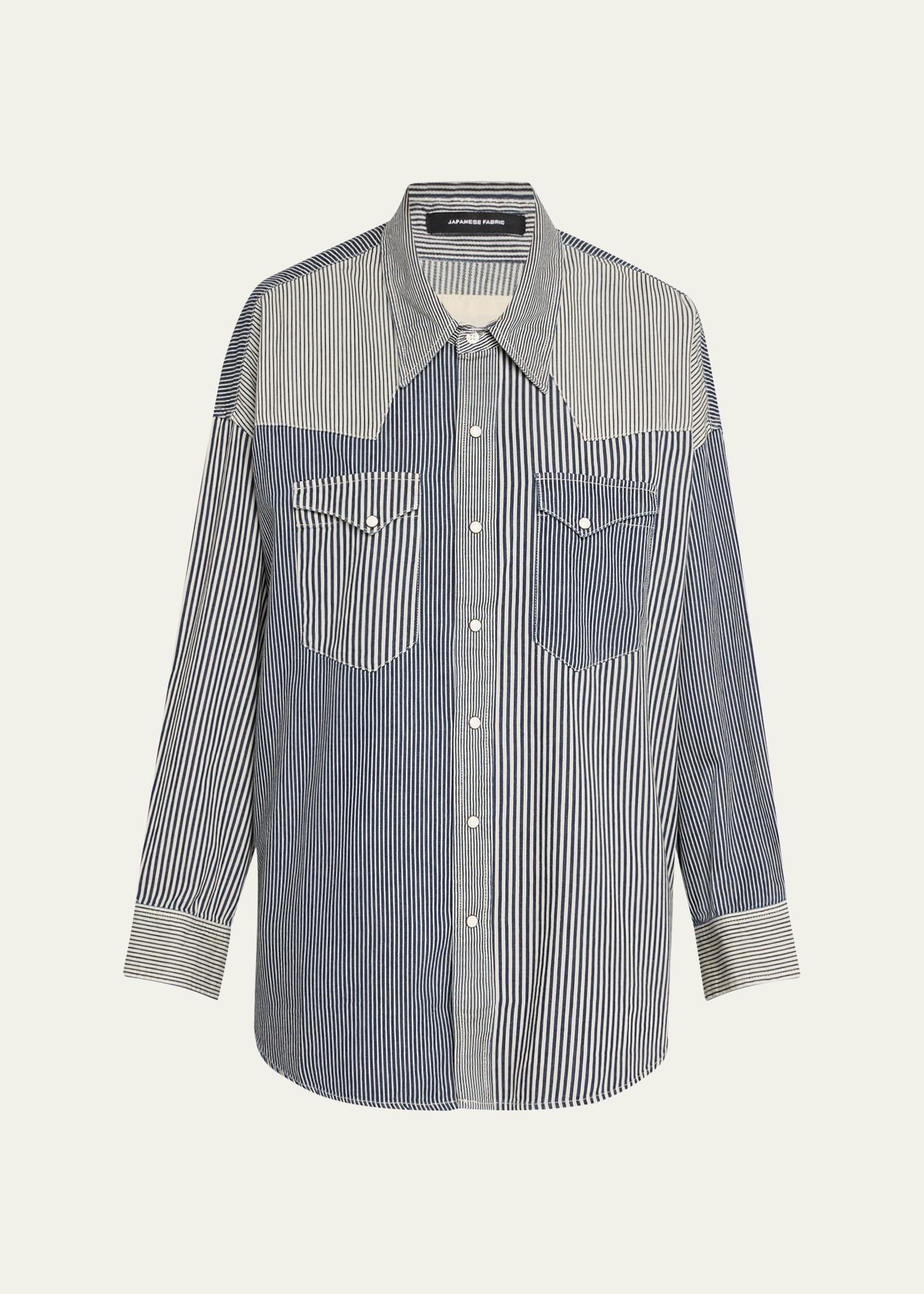 oversized denim cowboy shirt