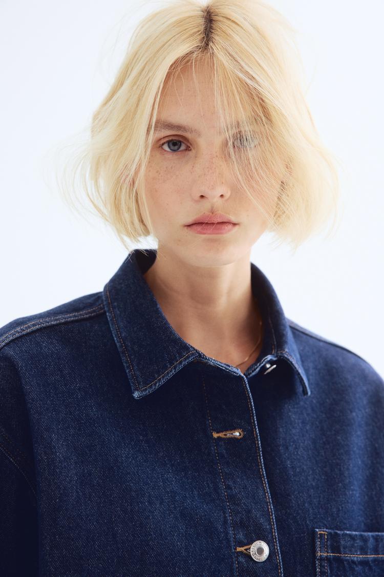 oversized denim shirt