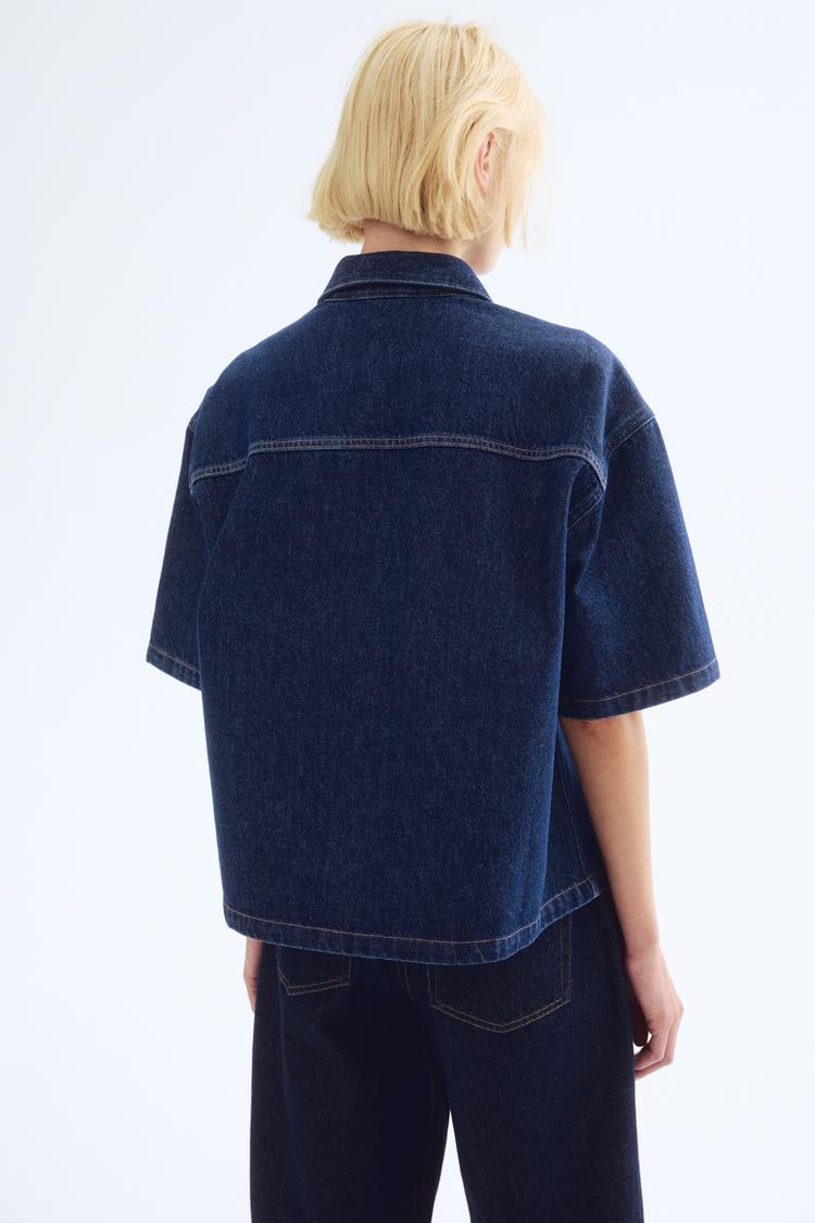 oversized denim shirt