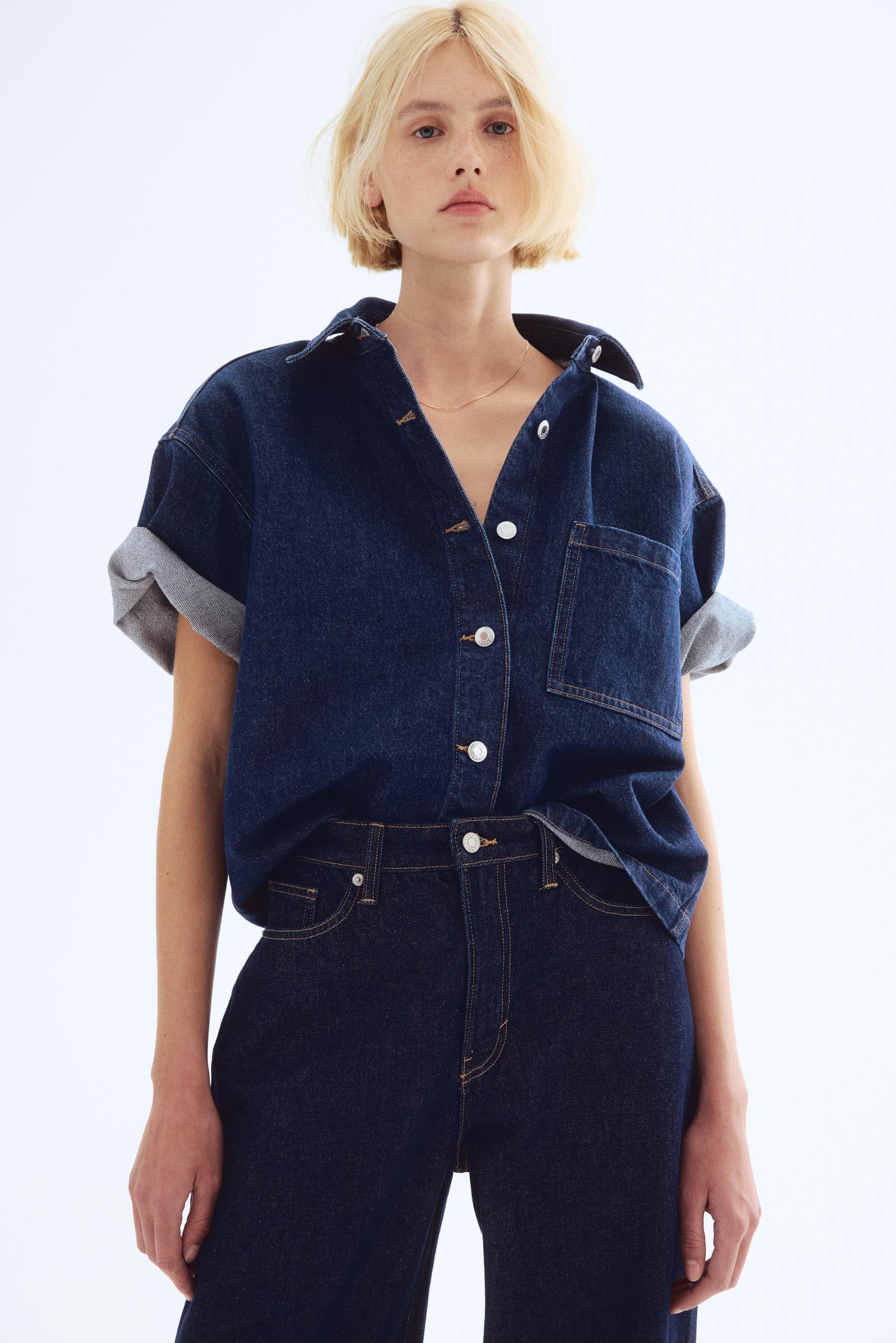 oversized denim shirt