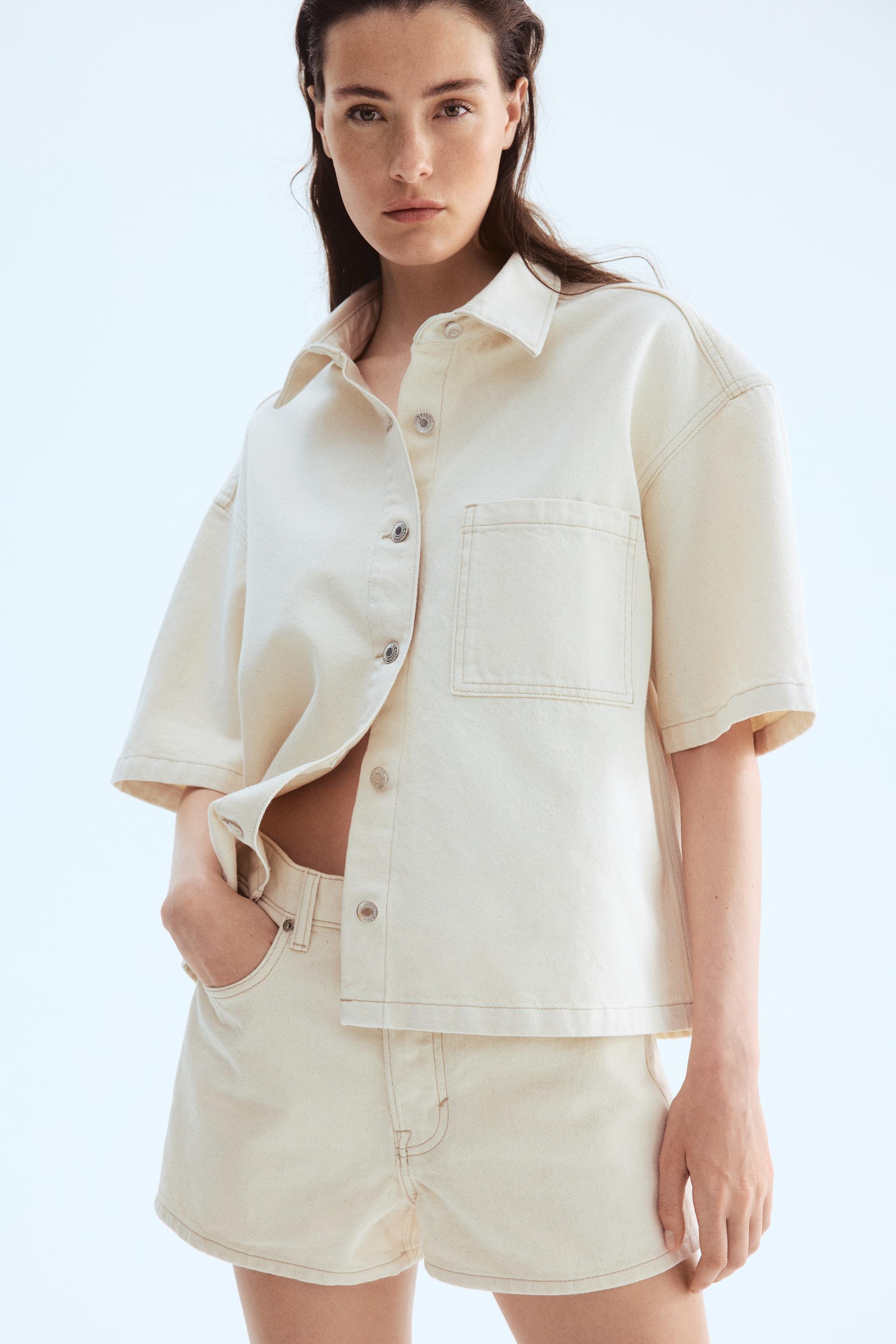 oversized denim shirt
