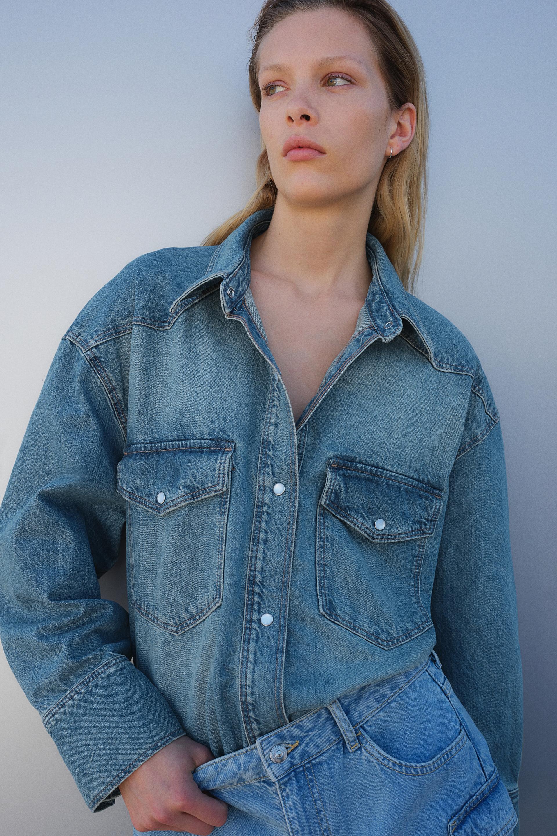 oversized denim shirt